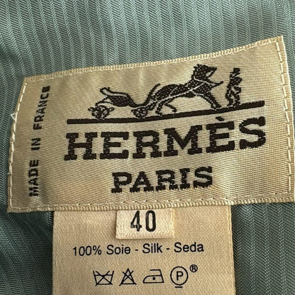 Hermes Vest Size 40 M Women - Blue Green And Multi Silk/animal Print/zip Up