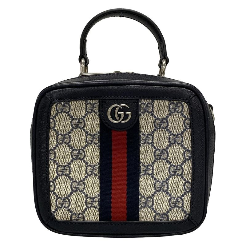 Gucci GG Plus GG Supreme/gg Marmont 772157 Navy Ivory And Red Leather