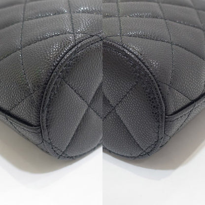 Chanel Chain Clutch Bag 2WAY Bag Caviar Skin Black Chien Pangold