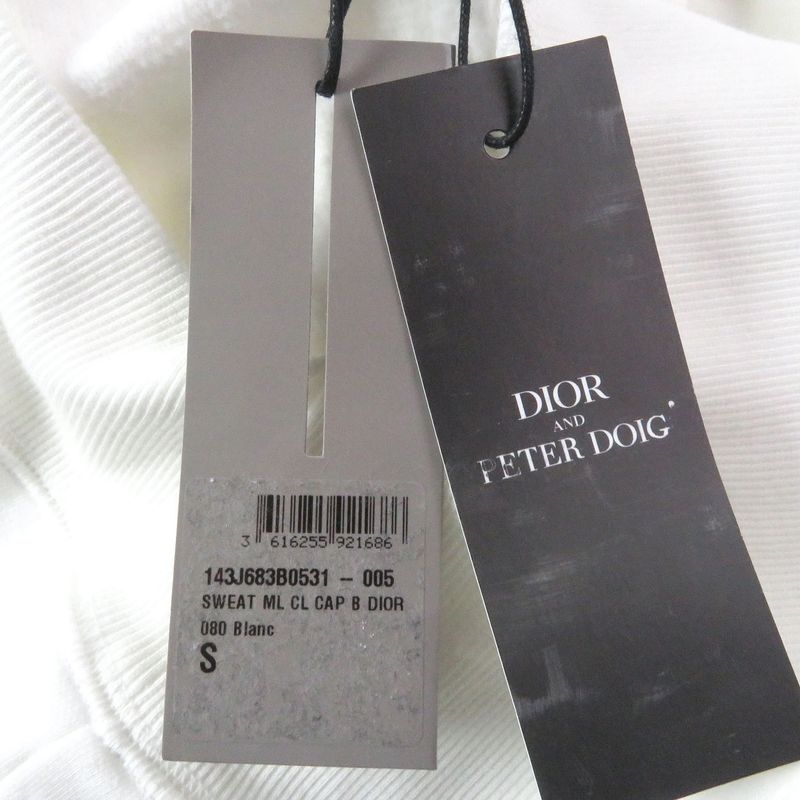 DIOR Homme 143j683b0531 Peter Doig Logo Embroidery Pullover Hoodie White S