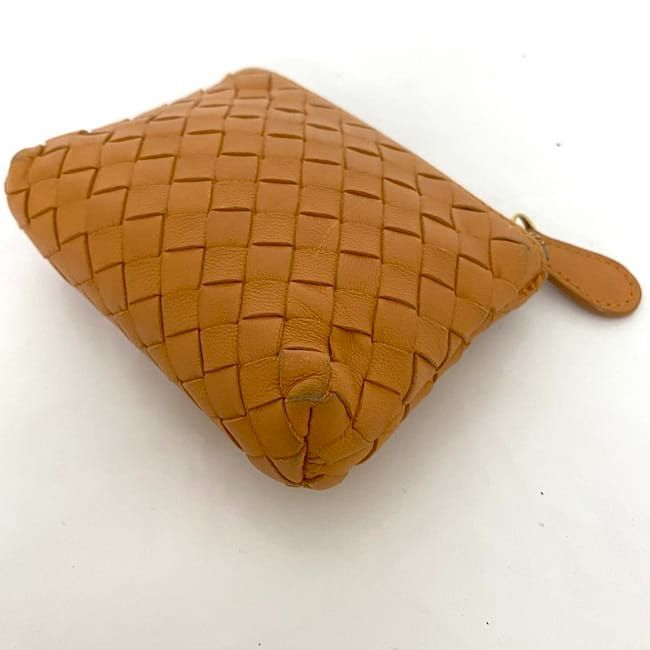 Bottega Veneta Coin Case Ec22653 Orange Intrecciato