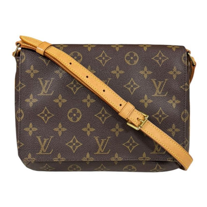 Louis Vuitton Musette Tango Monogram Shoulder Bag Monogram Canvas M51257 Brown