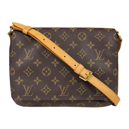 Louis Vuitton Musette Tango Monogram Shoulder Bag Monogram Canvas M51257 Brown