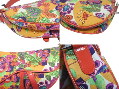 Dior Saddle Bag Flower All Over Print Galliano — view 8