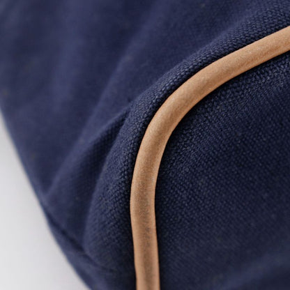 Hermes Bolide Pouch 25 Cotton Canvas Navy Blue Unisex Pouch