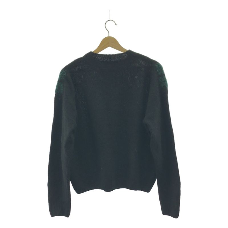 Christian DIOR - Cashmere Silk Mohair Argyle Pattern Crewneck Knit - 34 - Black
