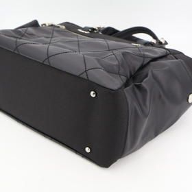 Chanel Paris Biarritz Tote GM Coco Mark Tote Bag Coated Canvas Black A34210