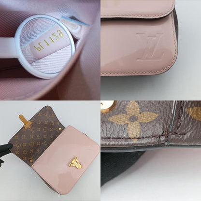 Louis Vuitton Cherry Wood BB Rose Ballerine Vernis M51952fl1129 IC Chip