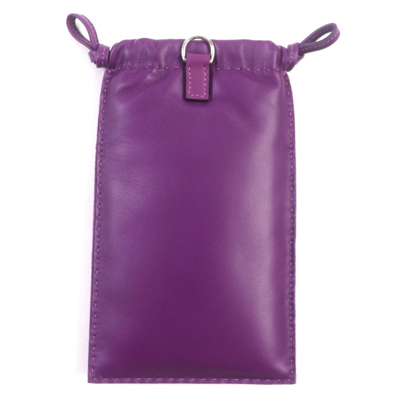 Hermes Pillow Anniomiro Vosluyft Serie Button Drawstring Leather Phone Case