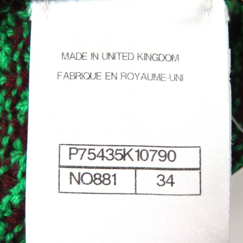 CHANEL 23A P75435 100% Cashmere Coco Mark Button Allover Pattern Crewneck