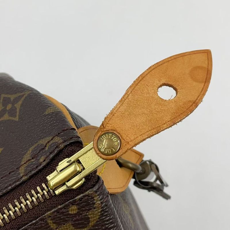 Louis Vuitton Speedy 35 Monogram Leather X PVC Brown Handbag Gold M41524