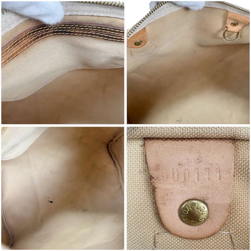 Louis Vuitton Handbag Damier Azure Speedy 30 Mini Boston Bag White Ivory Beige