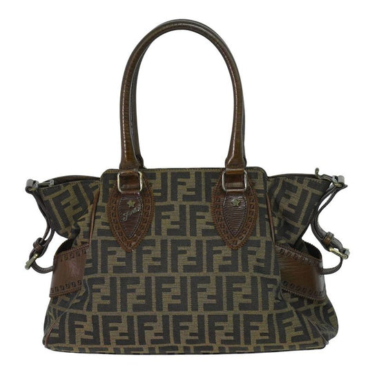 Authentic Fendi Etonico Zucca Handbag Canvas Brown 8bn157 Etonico Bag Pre-owned