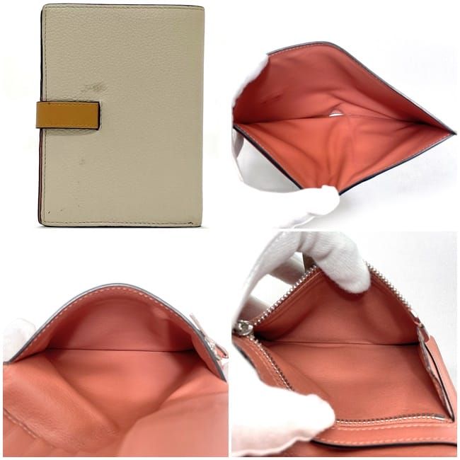 Loewe Bifold Wallet Vertical Wallet Small Beige