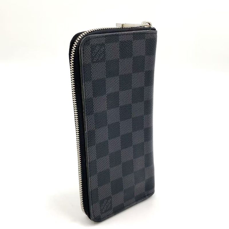 Louis Vuitton Zippy Wallet Vertical Damier Graphite Damier Graphite PVC Black