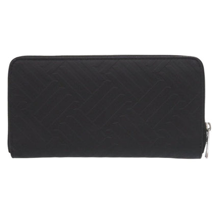 Bottega Veneta Round Zipper Debossed Intrecciato 593217 Rubber Black Long