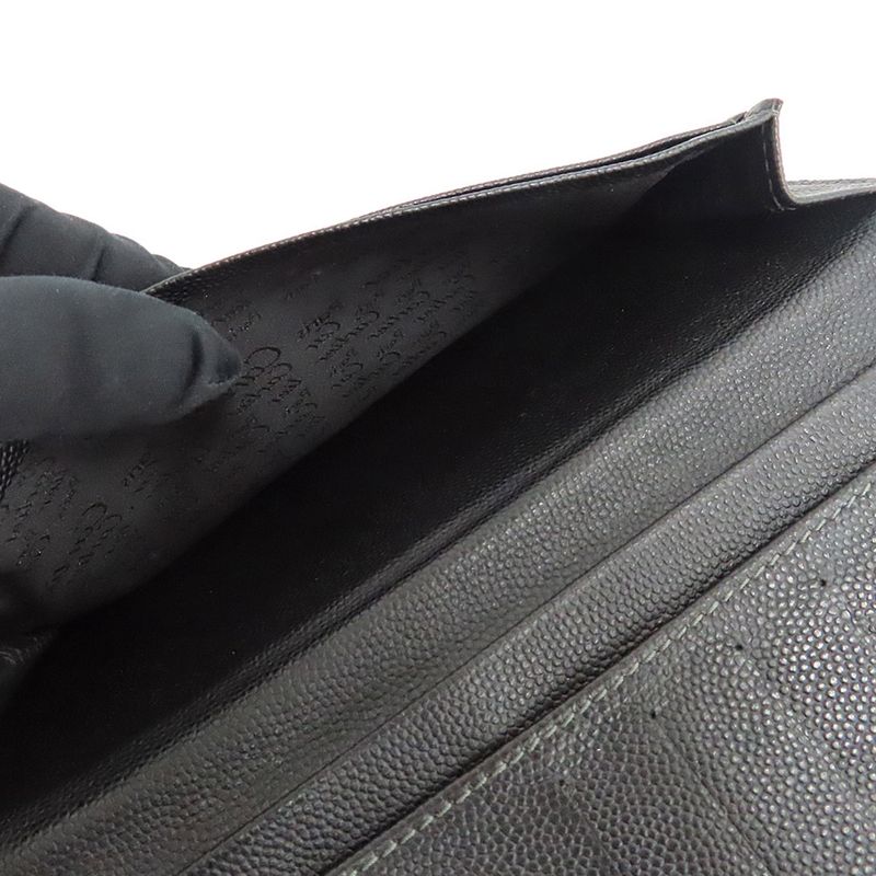 Cartier Santos Bifold Bill Holder Leather Black Men's