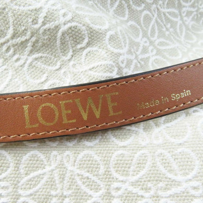 LOEWE Cotton Polyester Calf Leather Anagram Jacquard Hat / Bucket Hat Beige