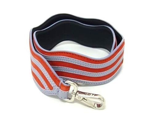 Fendi Strap You Suede And Leather Shoulder Strap For Bag Blue-grey Tone And