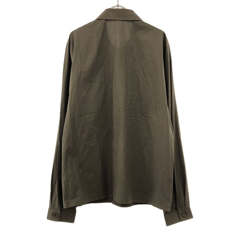 Bottega Veneta 19aw Cotton Military Shirt 581218 Vkbs0 Khaki Gray 40