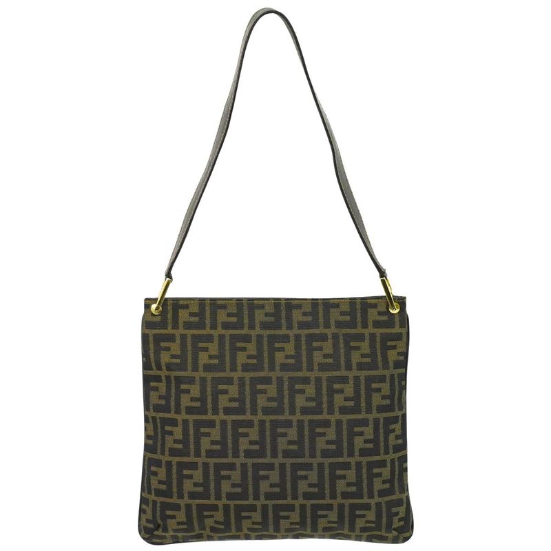 Authentic Fendi Zucca Shoulder Bag Canvas Brown Zucca Bag Pre-owned [follow-up