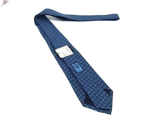 Gucci Old Gucci Vintage Horsebit 100% Silk Tie Business Men's Navy Fk0423