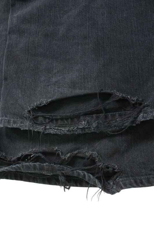 Balenciaga 24SS 786643 Tqw59 Drawcord Oversized Wide Baggy Denim Pants Men's XXS