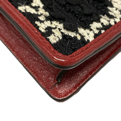 Gucci Shoulder Bag Dionysus 476432 Black White And Bordeaux Chain Shoulder/mini