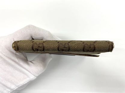 Gucci GG Canvas Leather Compact Wallet Double Fold Wallet Double Hook 05504