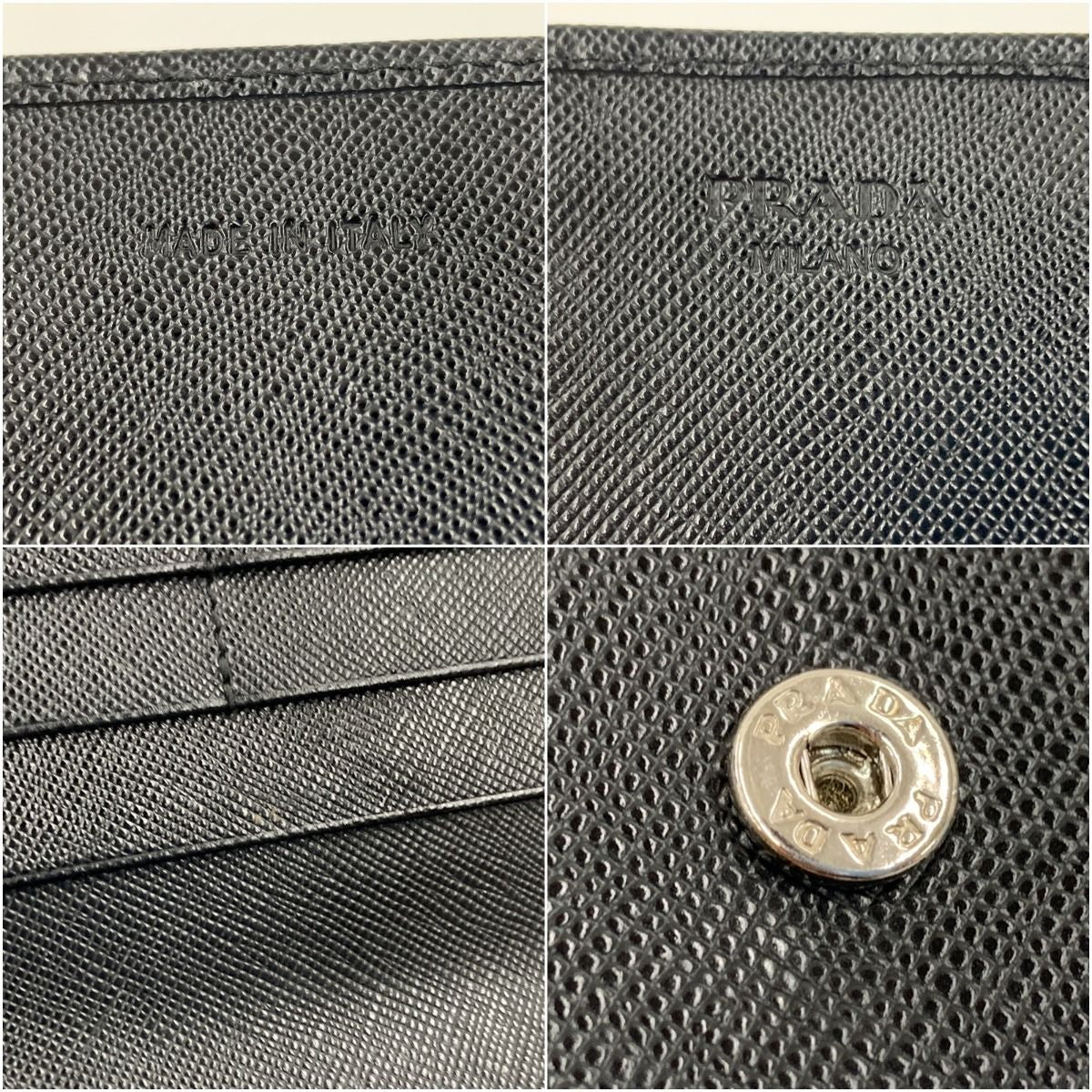 Prada Saffiano Long Wallet Black