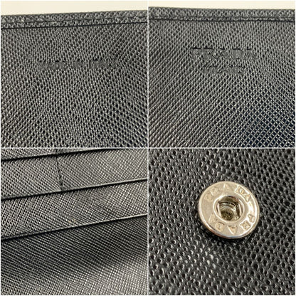 Prada Saffiano Long Wallet Black