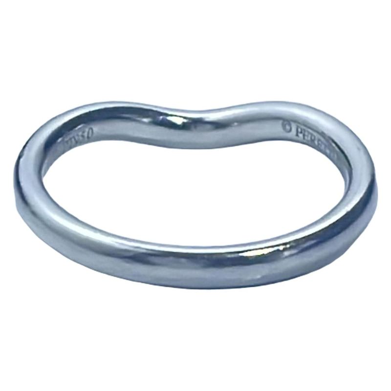 Tiffany & Co Ring Curved Band Ring Pt950 X Diamonds 9P Diamonds / Approx Size 7