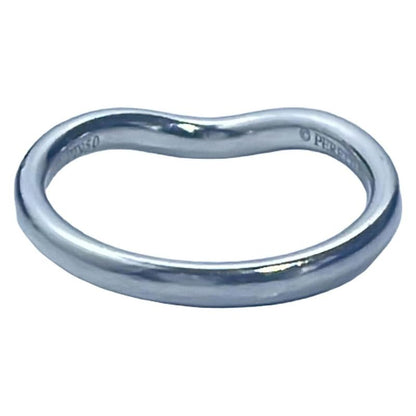 Tiffany & Co Ring Curved Band Ring Pt950 X Diamonds 9P Diamonds / Approx Size 7