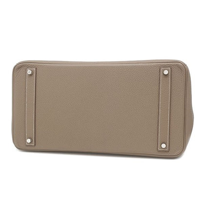 Hermes Handbag Birkin 40 Togo Etoupe Silver Hardware Glazed U Engraved (2022)