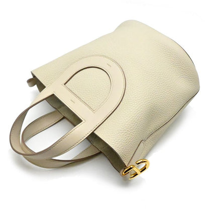 Hermes Bolide Beige Leather Handbag