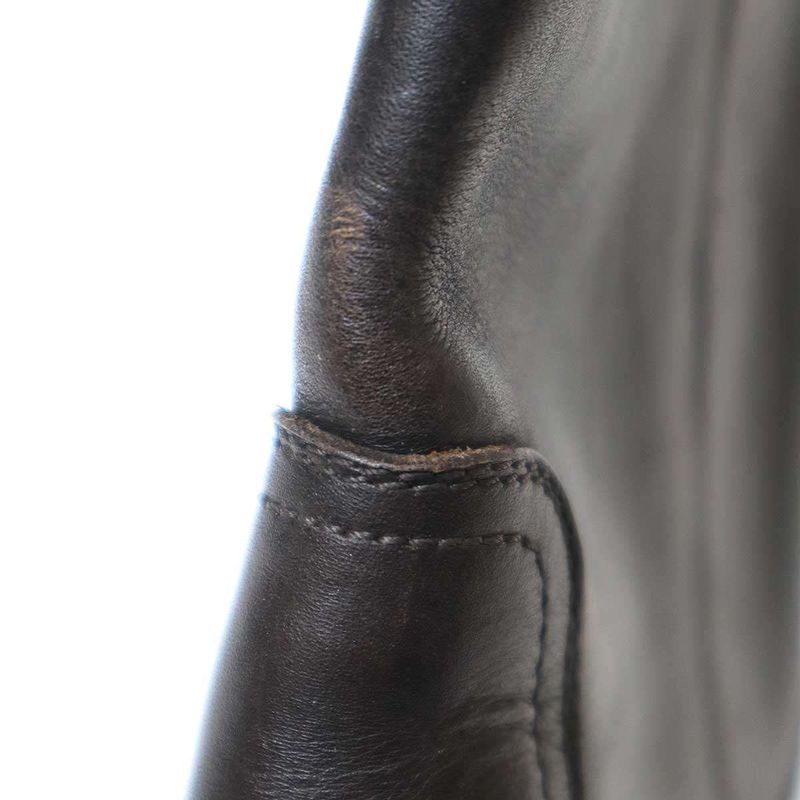 Louis Vuitton Heel Logo Leather Engineer Boots Go0032 Brown 7