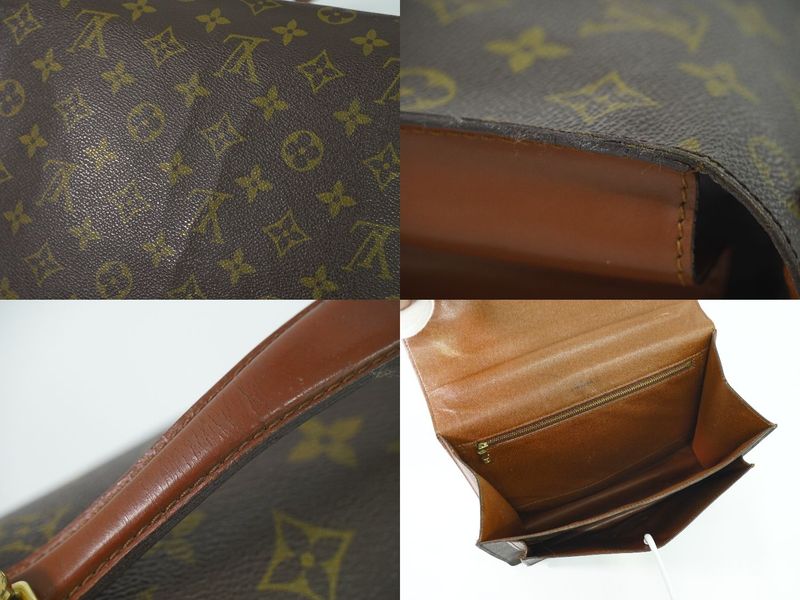 Authentic Louis Vuitton LV Monogram 2WAY Shoulder Bag Handbag Brown M51185