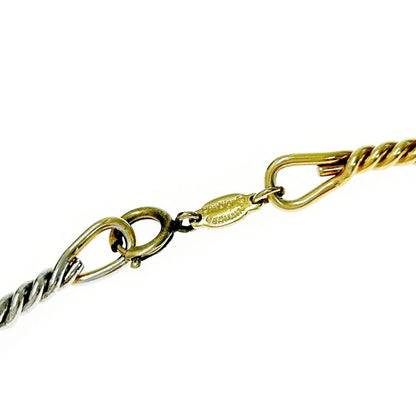 Christian Dior Metal Twisted Chain Long Necklace Gold Silver 346774 Necklace