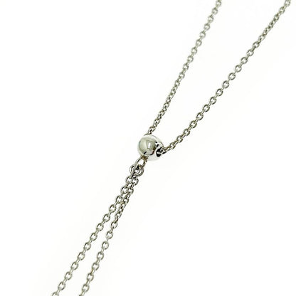 Tiffany & Co Silver Double Drop Heart Necklace 5.0g 925 Engraved 417878 Necklace