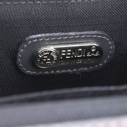 Fendi Leather Vanity Handbag Top Handle Tote Gray Velour Women's MME Ca5-1