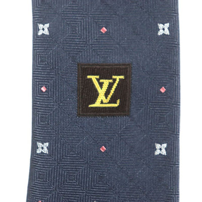 Louis Vuitton Silk Damier Monogram Set Of Two Ties Neckties Gray Made In Italy