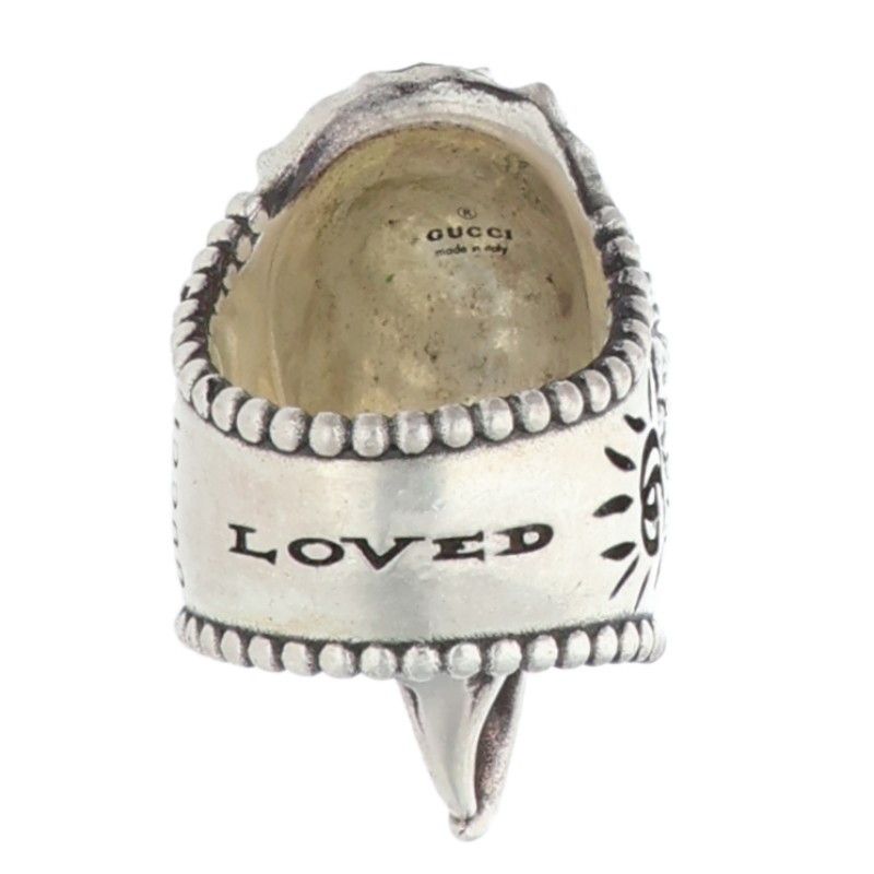 Gucci Anger Forest Eagle Head Ring Men's #12