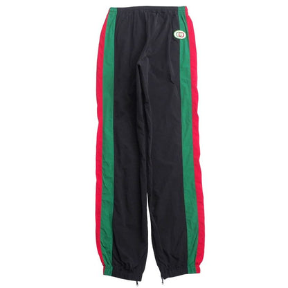 Gucci Oversized Nylon Track Pants Size S Sideline Webline GG Logo Patch Made In