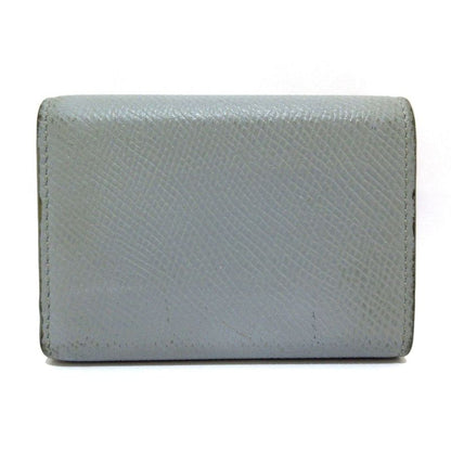 Celine Trifold Folded Compact Wallet Light Blue Leather
