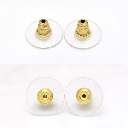 Chanel Coco Mark Earrings Binaural Ball Drop Border Blue/silver Color Gold