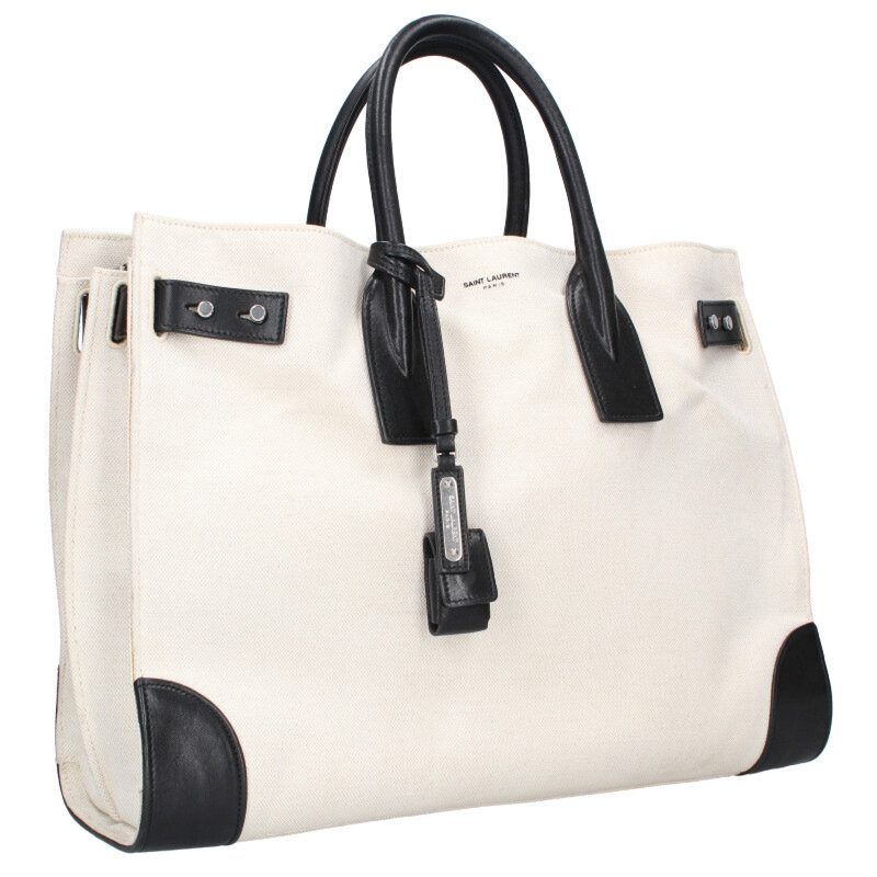 Saint Laurent Paris 631526 Thin Large Sac De Jour Canvas Tote Bag Men's