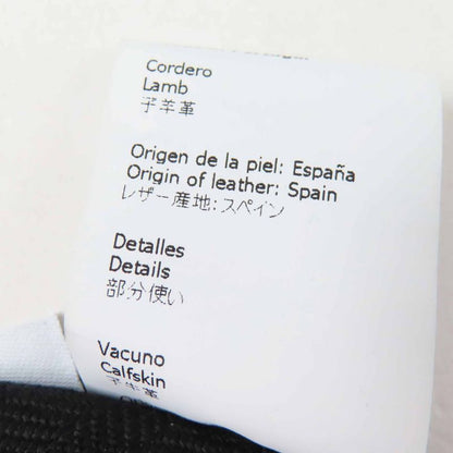 LOEWE Anagram Leather Lamb Leather Hat With Patches Hat Black Silver Hardware