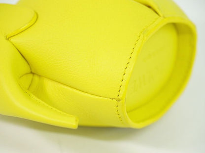 Authentic Loewe Elephant Coin Case Coin Purse Mini Pouch Leather Yellow Wallet