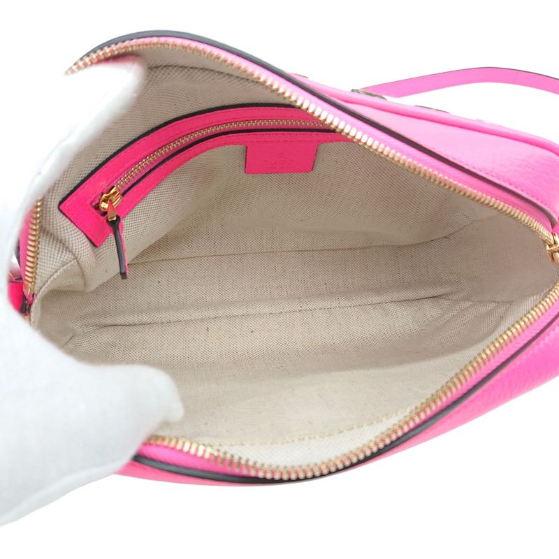 Gucci Flora Shoulder Bag Crossbody Pink Canvas With Floral Pattern