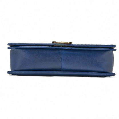 Chanel Boy Chanel Matelasse Chain Shoulder Vintage Calf Large Size Gold